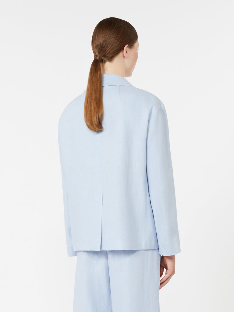 max mara double-breasted linen jacket