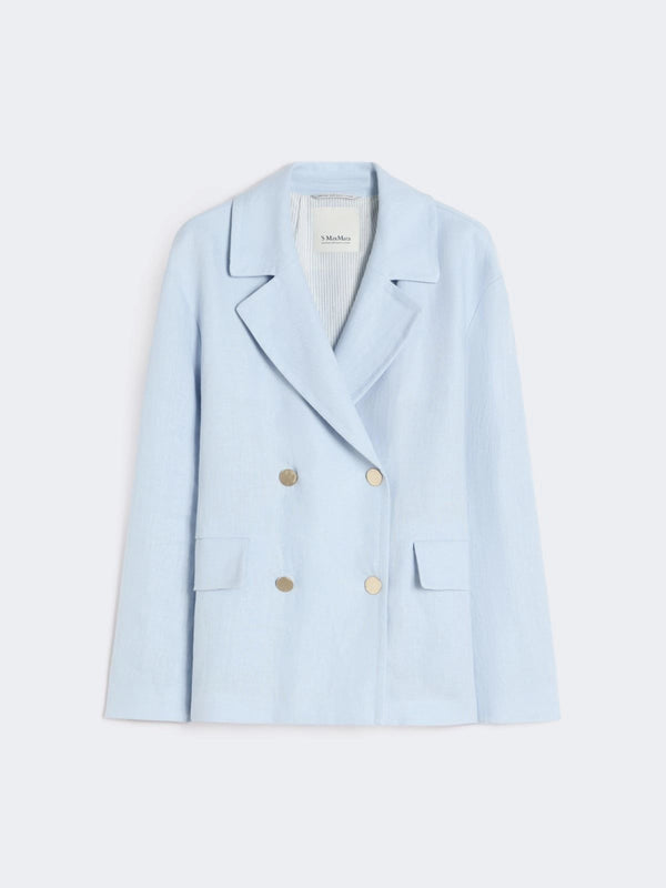 max mara double-breasted linen jacket for women