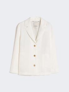 Linen Canvas Boxy Jacket for Women - White - Max Mara UAE