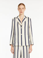 Striped linen and cotton jacket
