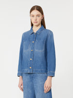 max mara cotton and linen denim jacket for women