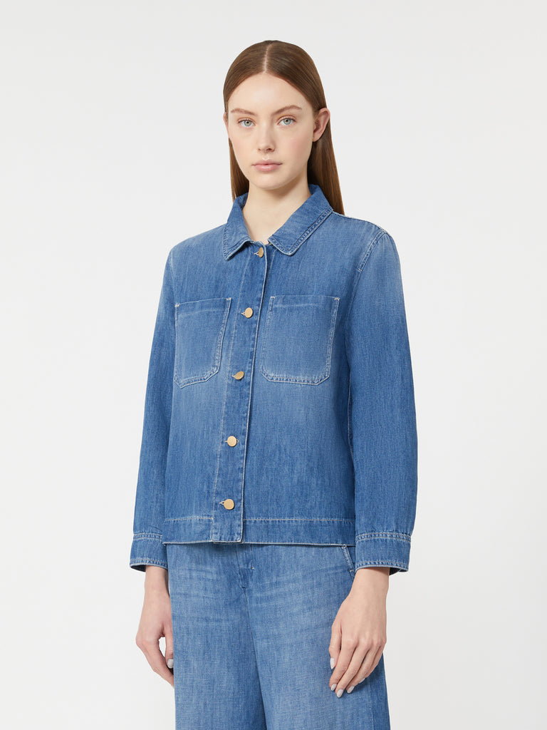 max mara cotton and linen denim jacket