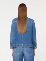 max mara cotton and linen denim jacket for women