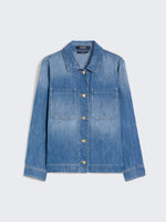 max mara cotton and linen denim jacket for women