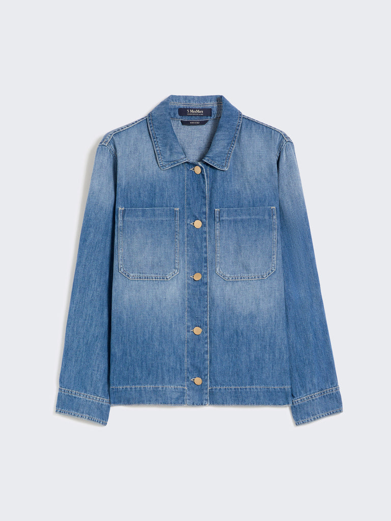 max mara cotton and linen denim jacket