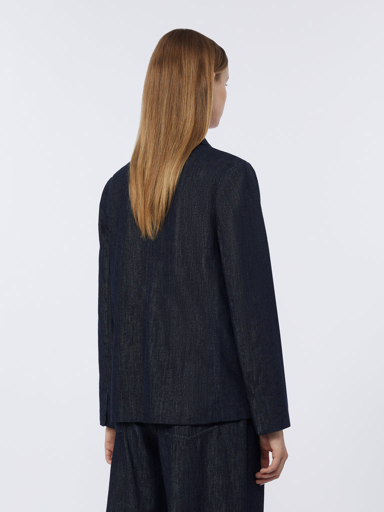 max mara single-breasted stretch denim jacket
