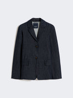 max mara single-breasted stretch denim jacket for women