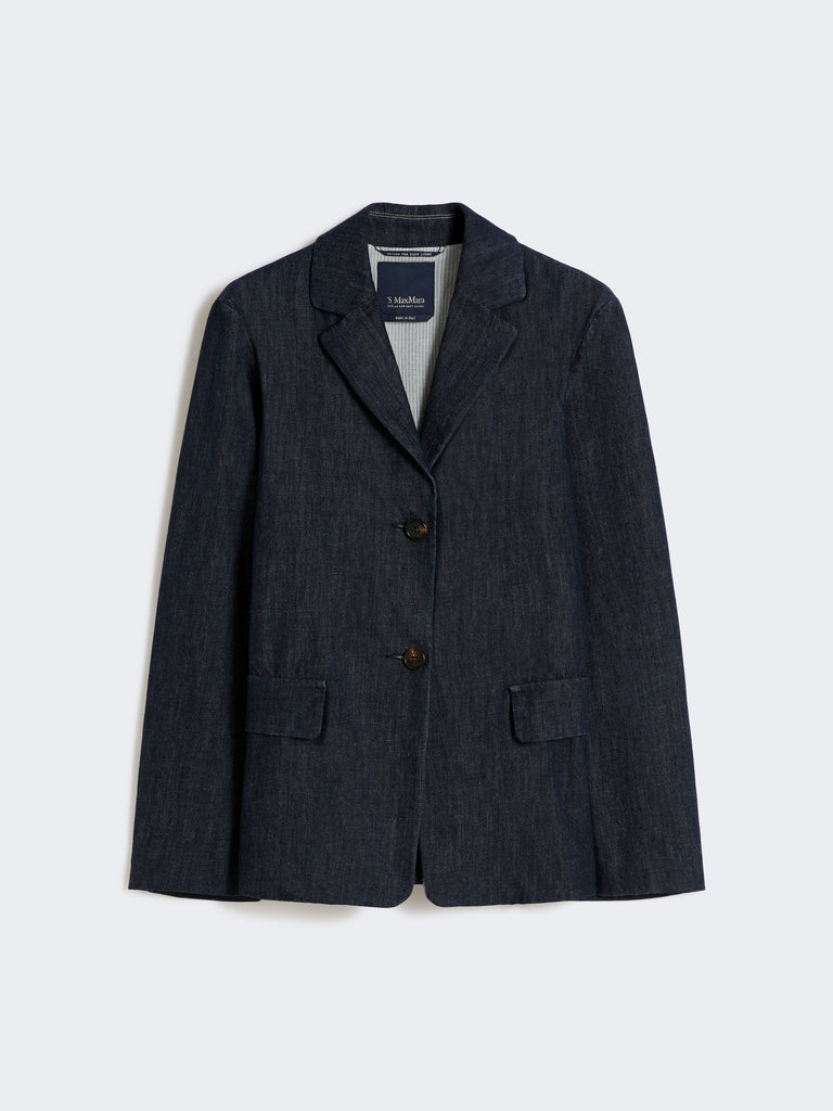 max mara single-breasted stretch denim jacket