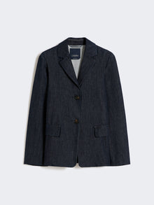 max mara single-breasted stretch denim jacket for women