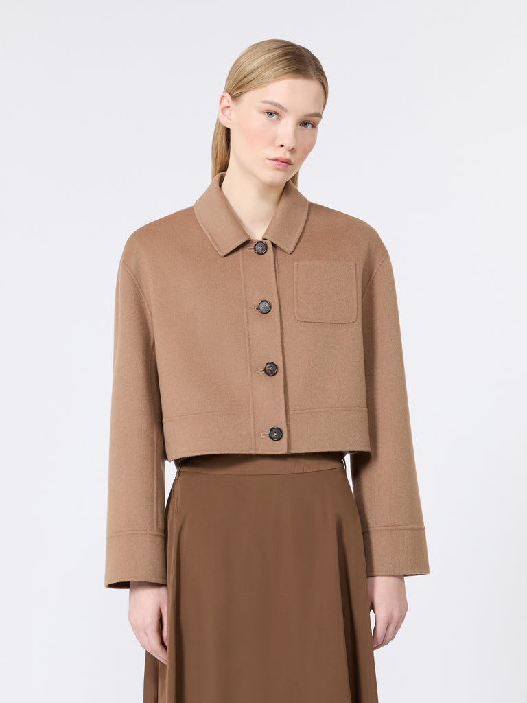 max mara wool drap cropped jacket