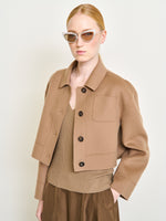 max mara wool drap cropped jacket for women