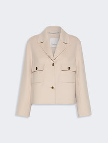 Double Wool Drap Jacket for Women - Beige - Max Mara UAE