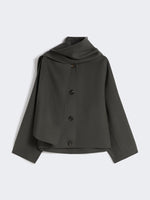 Cropped jacket in double-sided wool