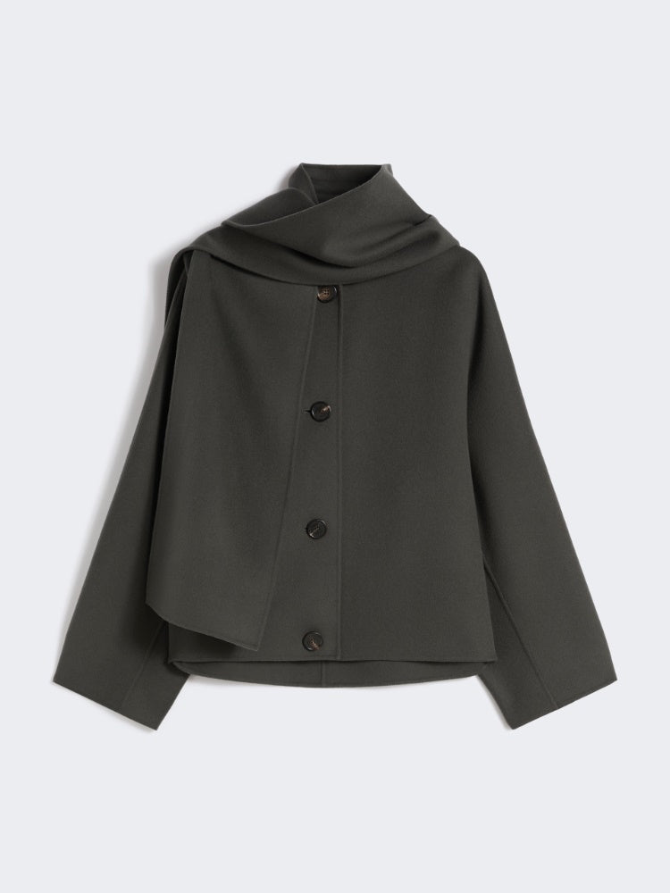 Cropped jacket in double-sided wool