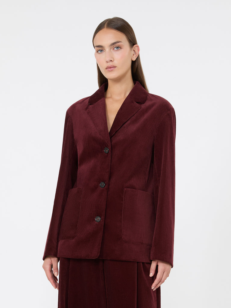 max mara fine rib-knit single-breasted velvet jacket