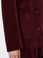 max mara fine rib-knit single-breasted velvet jacket for women