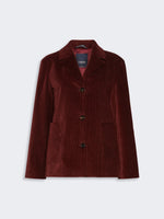 max mara fine rib-knit single-breasted velvet jacket for women