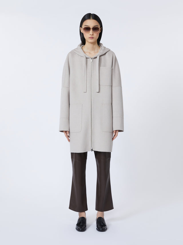 max mara double-faced wool hooded coat for women