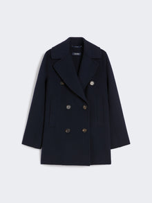 Double-Breasted Wool Pea Coat for Women - Midnightblue - Max Mara UAE