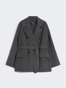 Wool drap double-breasted jacket