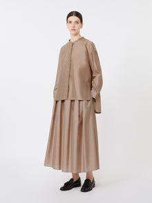 Pleated Organza Skirt for Women - Powder - Max Mara UAE