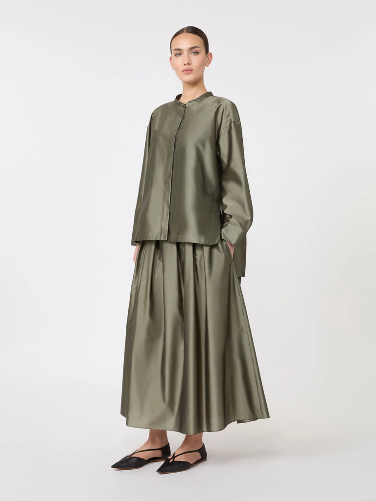 max mara pleated organza skirt