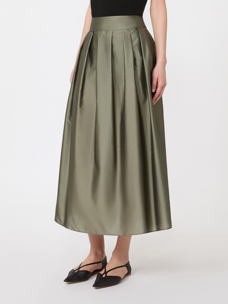 max mara pleated organza skirt