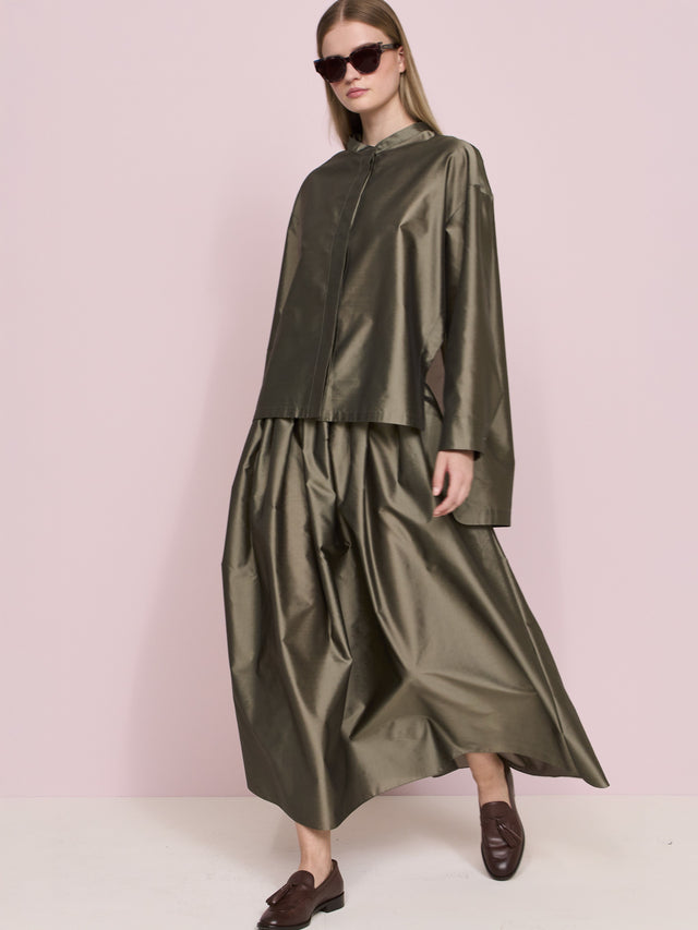 max mara pleated organza skirt for women