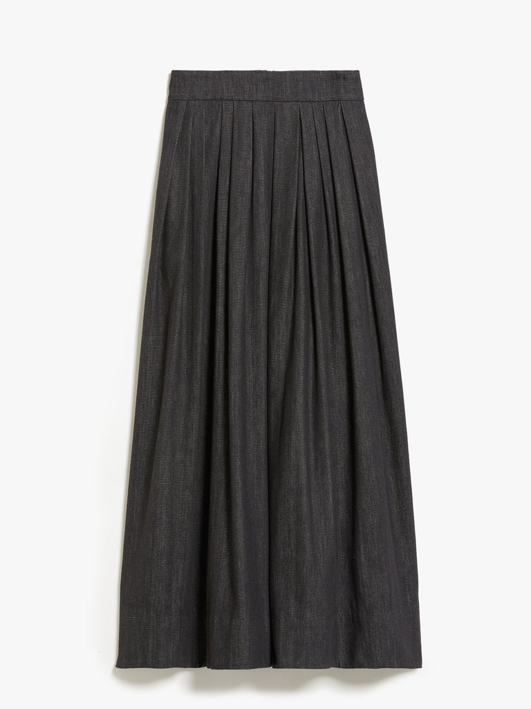 Denim-look cotton skirt