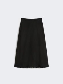 Cotton And Linen Basketweave Skirt for Women - Black - Max Mara UAE