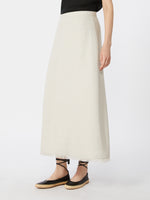 max mara cotton and linen basketweave skirt for women