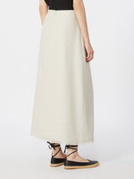 max mara cotton and linen basketweave skirt for women