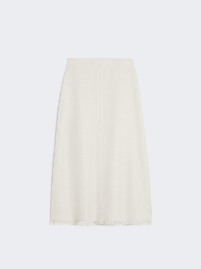max mara cotton and linen basketweave skirt