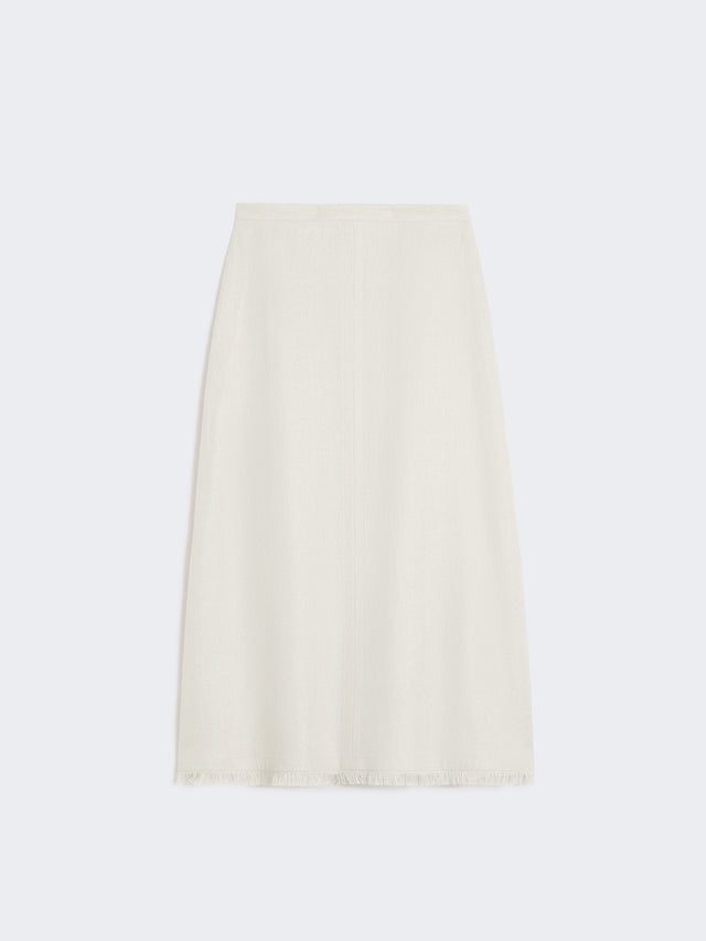 max mara cotton and linen basketweave skirt for women