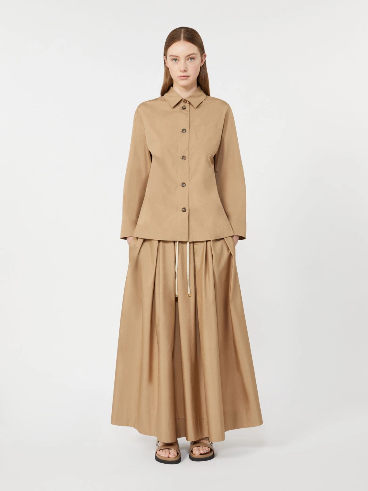 max mara cotton poplin skirt for women
