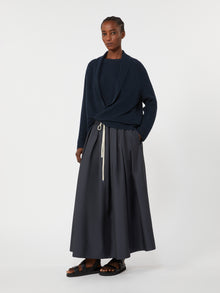 Cotton Poplin Skirt for Women - Ultramarine - Max Mara UAE