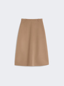 Flared Wool Skirt for Women - Hazelnut Brown - Max Mara UAE