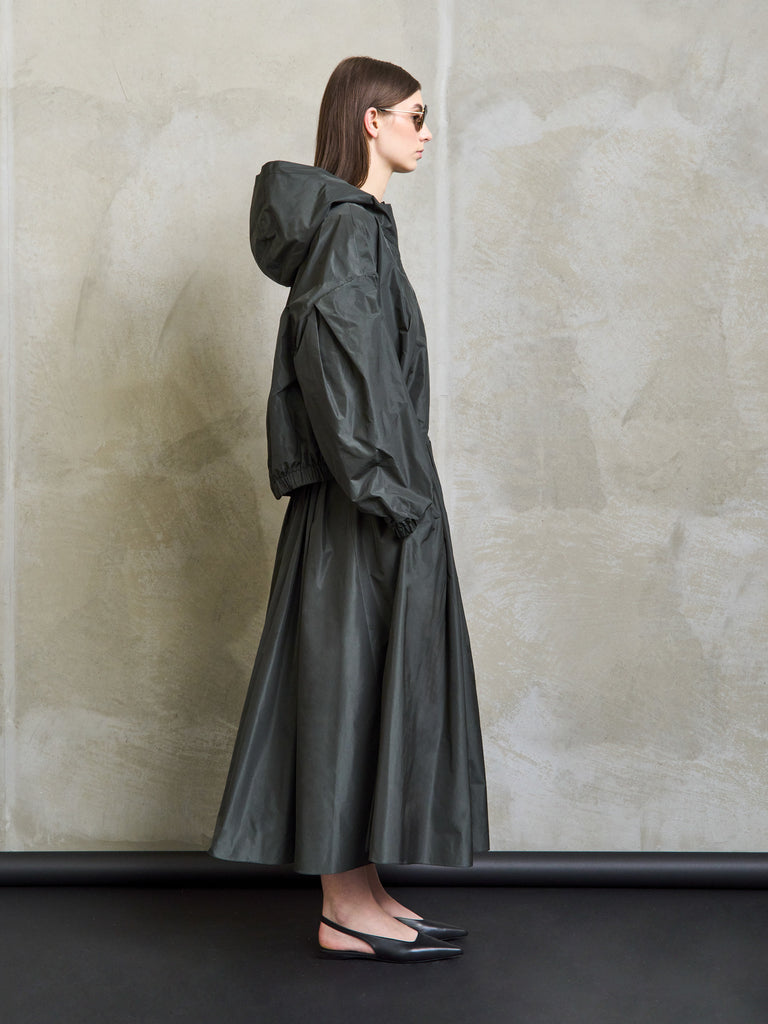 max mara taffeta pleated skirt