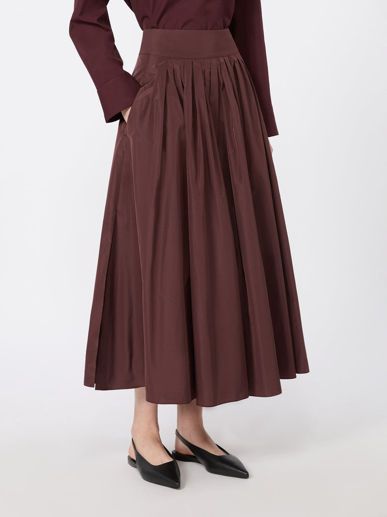 max mara taffeta pleated skirt