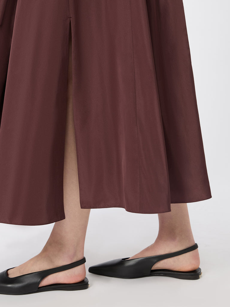 max mara taffeta pleated skirt