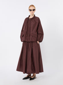 Taffeta Pleated Skirt for Women - Bordeaux - Max Mara UAE