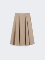 Long Cotton Poplin Skirt for Women - Turtledove - Max Mara UAE