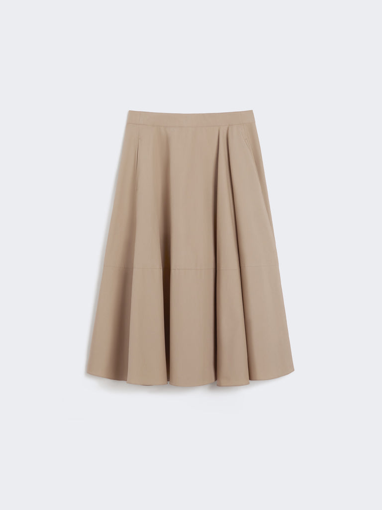 max mara long cotton poplin skirt