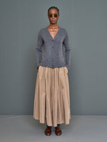 Pleated taffeta skirt