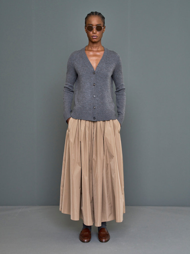 max mara pleated taffeta skirt