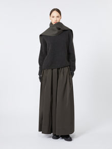 Cotton Micro Faille Skirt for Women - Green - Max Mara UAE