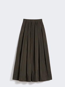 Cotton Micro Faille Skirt for Women - Green - Max Mara UAE