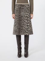 max mara jacquard wool and alpaca calf-length skirt for women