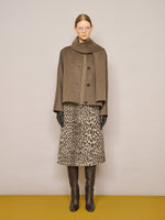 max mara jacquard wool and alpaca calf-length skirt for women