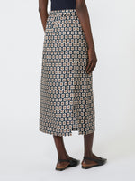 max mara printed silk twill skirt for women